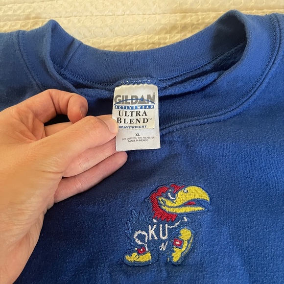 Vintage KU embroidered oversized crewneck size XL - Picture 4 of 5